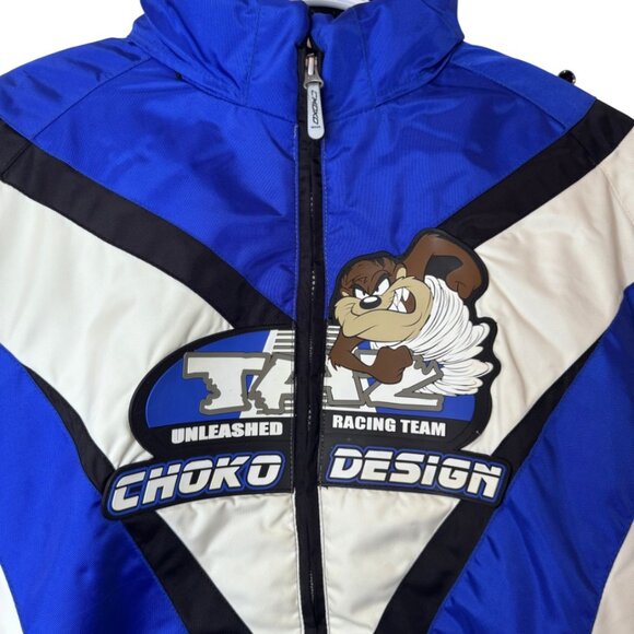 Choko Design Taz Junior Loony Toons Snowcross winter racing jacket size 12 youth - Picture 2 of 13